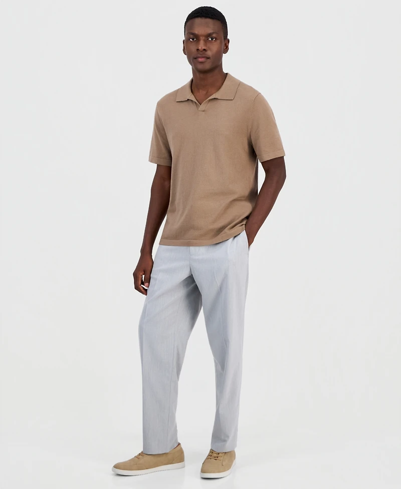 Alfani Men's Cotton-Blend Johnny-Collar Polo Sweater, Macy's Exclusive