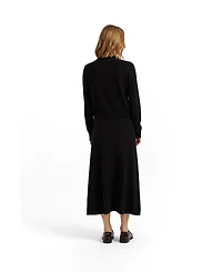Chinti and Parker Women's Wool-Cashmere Snoopy Peep Cardigan