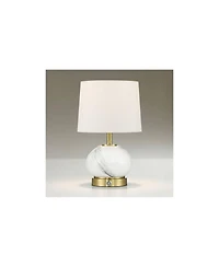 Possini Euro Design Possini Euro Liana 14 3/4"H Gray White Glass Battery Power Accent Lamp