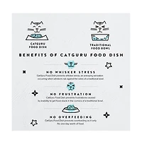 CatGuru Cat Bowls, Set Of Two, Marshmallow