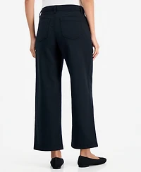 Style & Co Women's High Stretch High-Rise Cropped Wide-Leg Pants, Macy's Exclusive