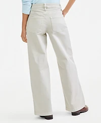 Style & Co Women's High-Waist Wide-Leg Cotton-Blend Pants, Macy's Exclusive