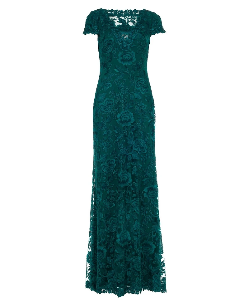 Tadashi Shoji Women's Oran Embroidered Tulle Gown