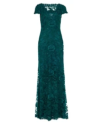 Tadashi Shoji Women's Oran Embroidered Tulle Gown