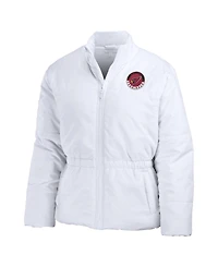 Wear by Erin Andrews Women's White Arizona Cardinals Packaway Full-Zip Puffer Jacket
