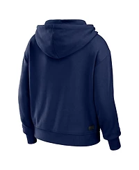 Wear by Erin Andrews Women's Navy/White Boston Red Sox Color Block Full-Zip Hoodie