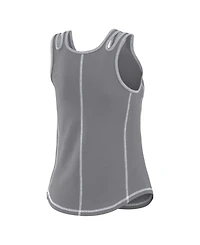 Wear by Erin Andrews Women's Gray New York Yankees Contrast Stitch Tank Top