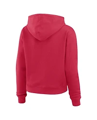 Wear by Erin Andrews Women's Cardinal Arizona Cardinals Waffle Hoodie Pullover Sweatshirt