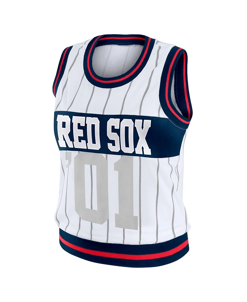 Wear by Erin Andrews Women's Wear White Boston Red Sox Sporty Tank Top