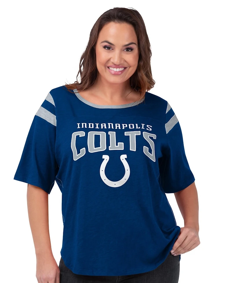 G-iii 4Her by Carl Banks Women's Royal Indianapolis Colts Plus Linebacker T-Shirt