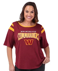 G-iii 4Her by Carl Banks Women's Burgundy Washington Commanders Plus Linebacker T-Shirt