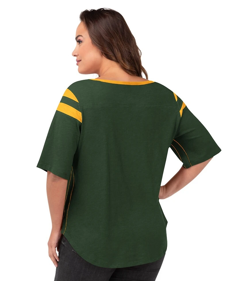 G-iii 4Her by Carl Banks Women's Green Bay Packers Plus Linebacker T-Shirt