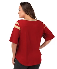 G-iii 4Her by Carl Banks Women's Red San Francisco 49ers Plus Size Linebacker T-Shirt