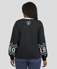 Wear by Erin Andrews Women's Black Las Vegas Raiders Sport Long-Sleeve T-Shirt