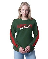 G-iii 4Her by Carl Banks Women's Green Minnesota Wild Advantage Thermal Long-Sleeve Tri-Blend T-Shirt