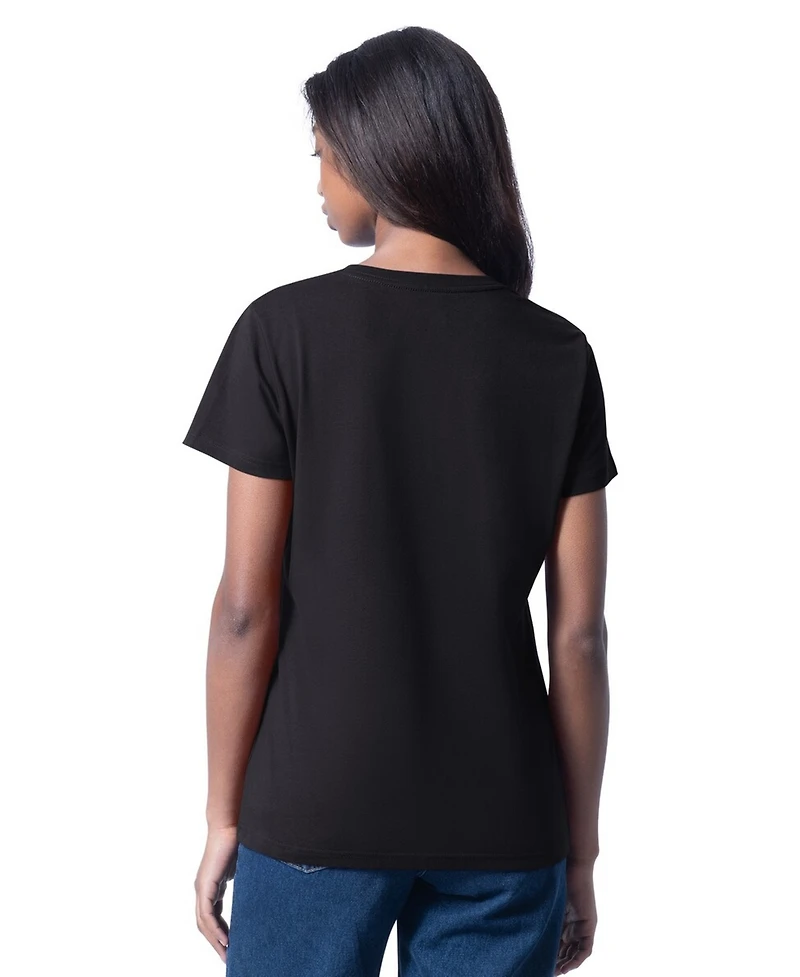 G-iii 4Her by Carl Banks Women's Black Joey Logano Cheer Dance V-Neck T-Shirt