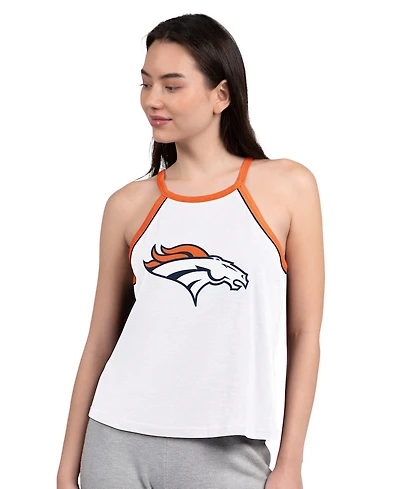 G-iii 4Her by Carl Banks Women's White Denver Broncos Redemption Win Slub Tank Top