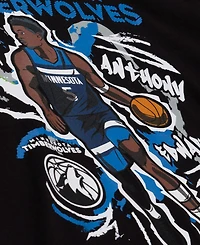 Mitchell & Ness Men's Anthony Edwards Black Minnesota Timberwolves Chalked Up T-Shirt