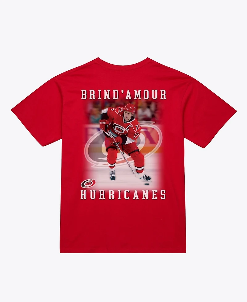 Mitchell & Ness Men's Rod Brind'Amour Red Carolina Hurricanes Photo T-Shirt