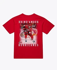 Mitchell & Ness Men's Rod Brind'Amour Red Carolina Hurricanes Photo T-Shirt