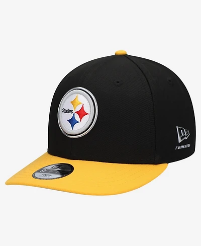 New Era Big Boys and Girls Black/Gold Pittsburgh Steelers 2026 Nfl Draft Pre-Curved 9FIFTY Snapback Hat