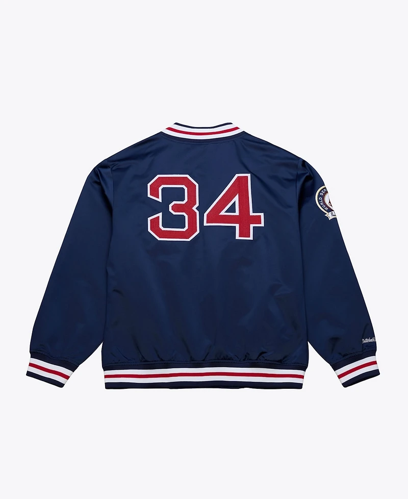 Mitchell & Ness Men's David Ortiz Navy Boston Red Sox Legends Collection Lightweight Satin Full-Snap Jacket