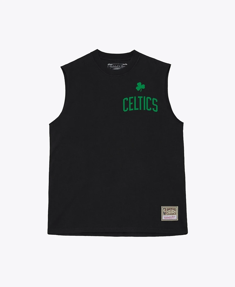 Mitchell & Ness Men's Black Boston Celtics Hardwood Classics Muscle Cut Off T-Shirt