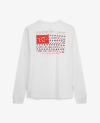 Legacy Men's White 152nd Kentucky Derby American Flag Long Sleeve Pocket T-Shirt