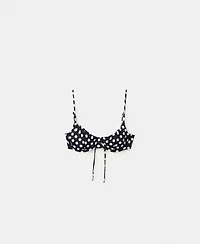 Mango Women's Reversible Polka-Dot Underwire Bikini Top