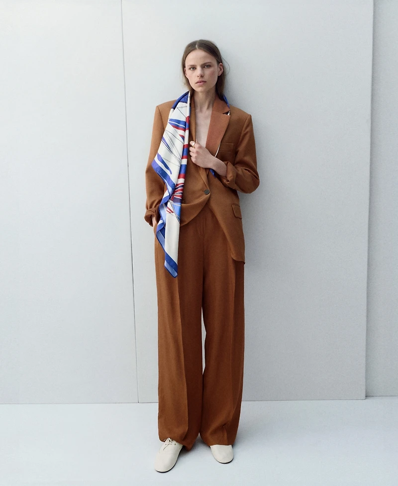 Mango Women's Straight-Fit Suit Pants
