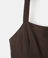 Mango Women's Open-Back Gauze Dress