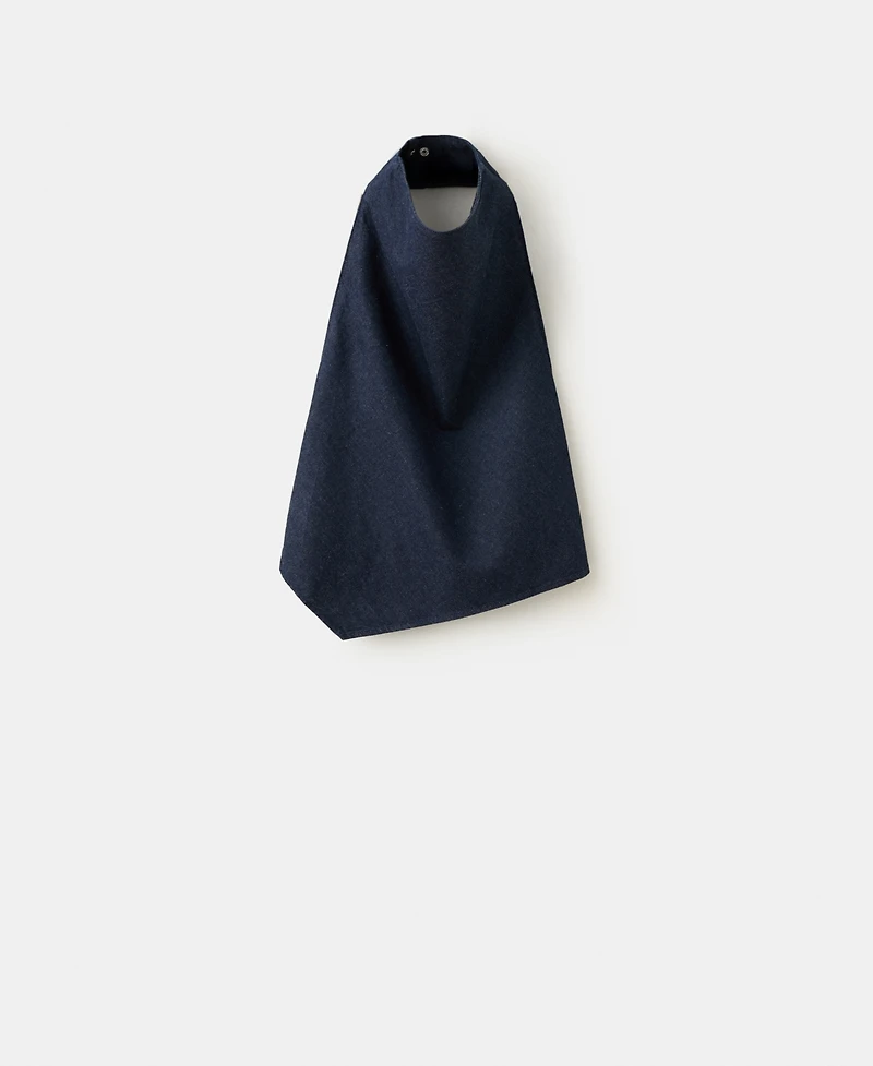 Mango Women's Open-Back Denim Top