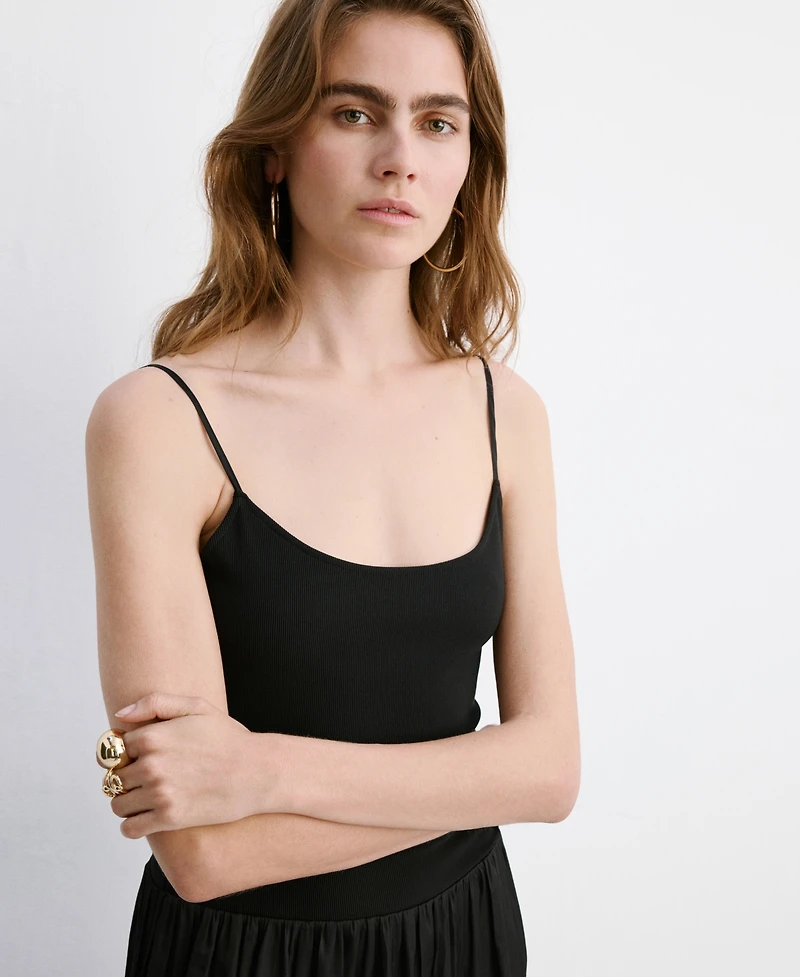 Mango Women's Crossed Back Knitted Dress