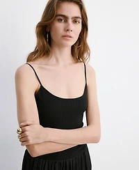 Mango Women's Crossed Back Knitted Dress