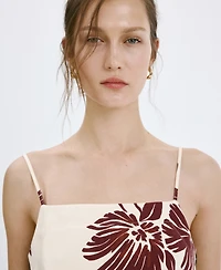 Mango Women's Floral-Printed Tank Top