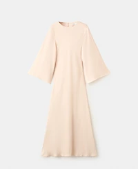Mango Women's Flared-Sleeve Satin Dress