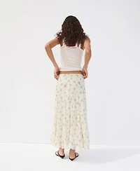 Mango Women's Floral Godet Skirt