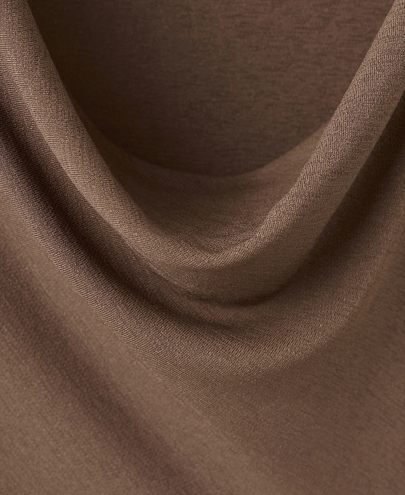 Mango Women's Side Ruching Draped-Neck Dress