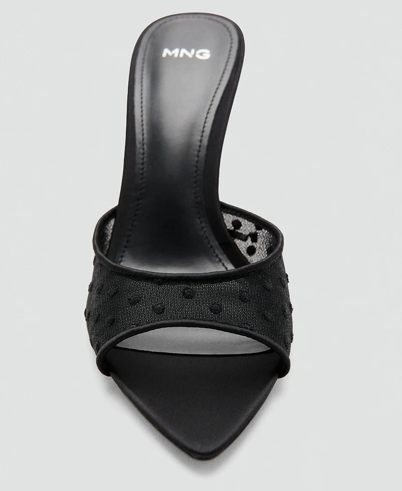 Mango Women's Lace Heeled Sandals