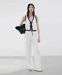 Mango Women's Bow Tie Waistcoat Top
