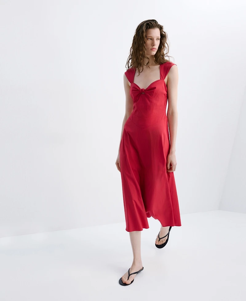 Mango Women's Open Back Midi-Dress