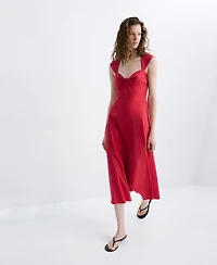Mango Women's Open Back Midi-Dress
