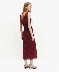 Mango Women's Draped Fitted Dress