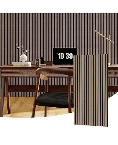 gaomon 3D Fluted Wood Slat Acoustic Soundproof Wall Panels for Noise Reduction