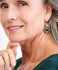 Style & Co Green Jewel Drop Earrings, Macy's Exclusive