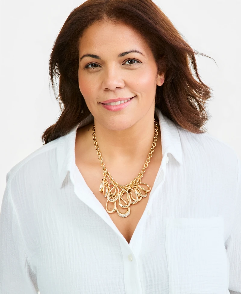 Style & Co Glass Crystal Shaky Pendant Necklace, Macy's Exclusive