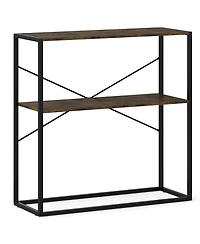 Slickblue Entryway Console Table with Metal Frame and Storage Shelves