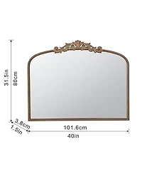 Busdays Arch Mirror Baroque Inspired Frame for Living Room Bathroom Entryway Console