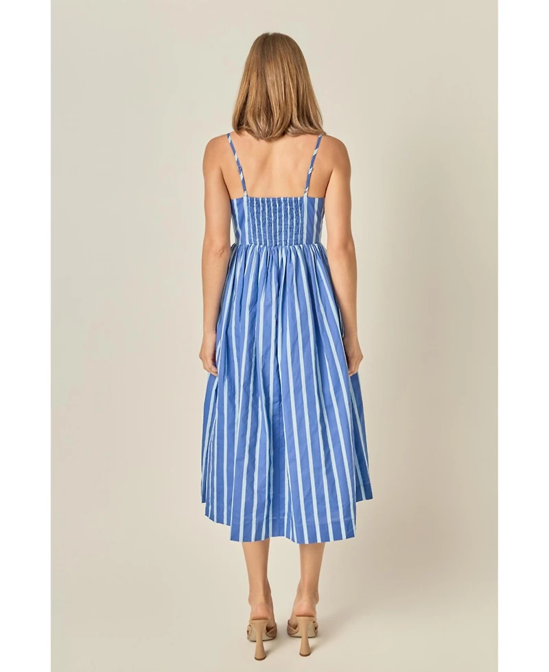 English Factory Women's Marine Striped maxi Dress