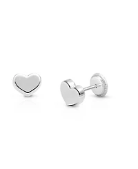 Tiny Blessings Children's 14K Gold Modern Heart Studs Girls' Screw Back Earrings